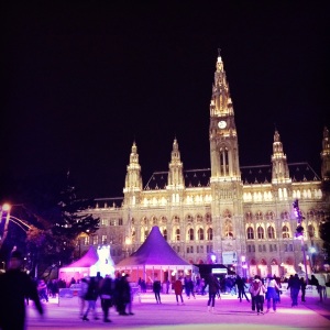 ice skating at the Rathaus